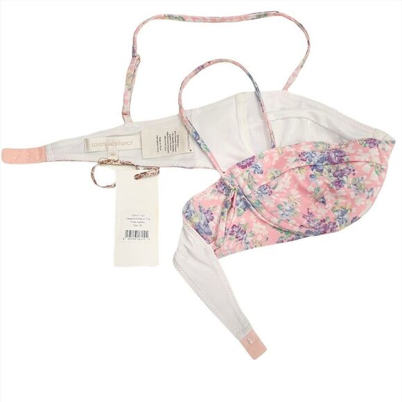 LoveShackFancy Cassandra Bikini Top In Pink Garden **NWT** - Picture 8 of 8